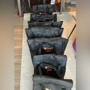 Peach Lunch Delivery Insulated Large Lightweight Tote Bags Bundle of 8